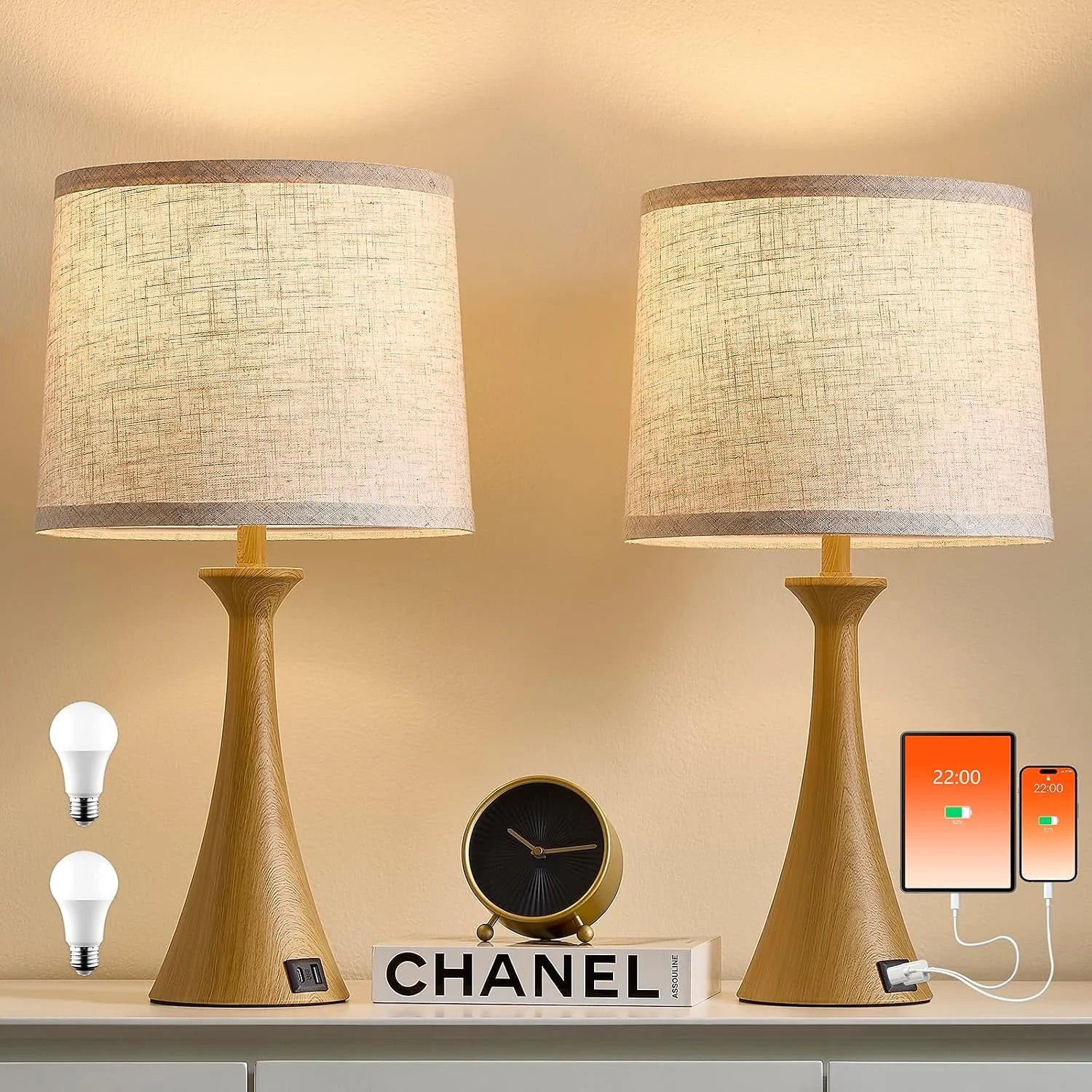 Special Hikczc Touch Lamp for Living Room Bedroom, Dimmable, Bulb Included - Image 4