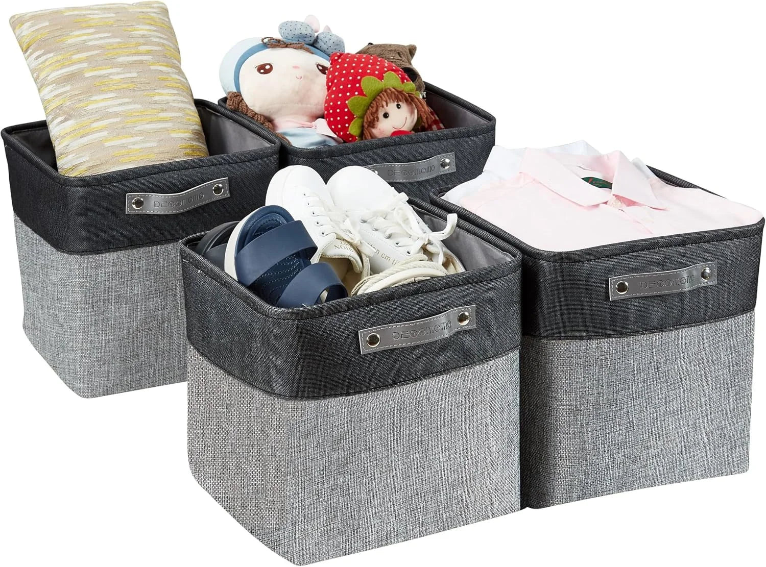 Special Storage Bins, Large Fabric Storage Baskets for Shelves 3 Pack, 15 x 11 x 9.5 inches Decorative Linen Closet - Image 3
