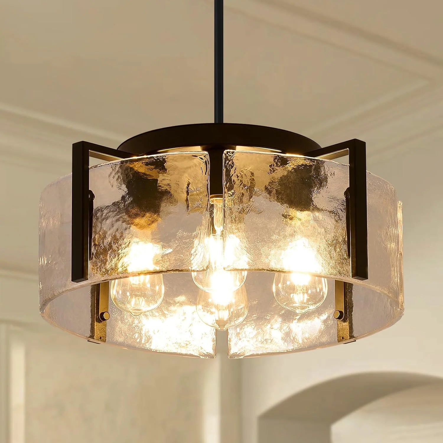 Special Chandeliers for Dining Room Light Fixture, Adjustable Glass Modern Farmhouse Chandelier for Entryway - Image 14