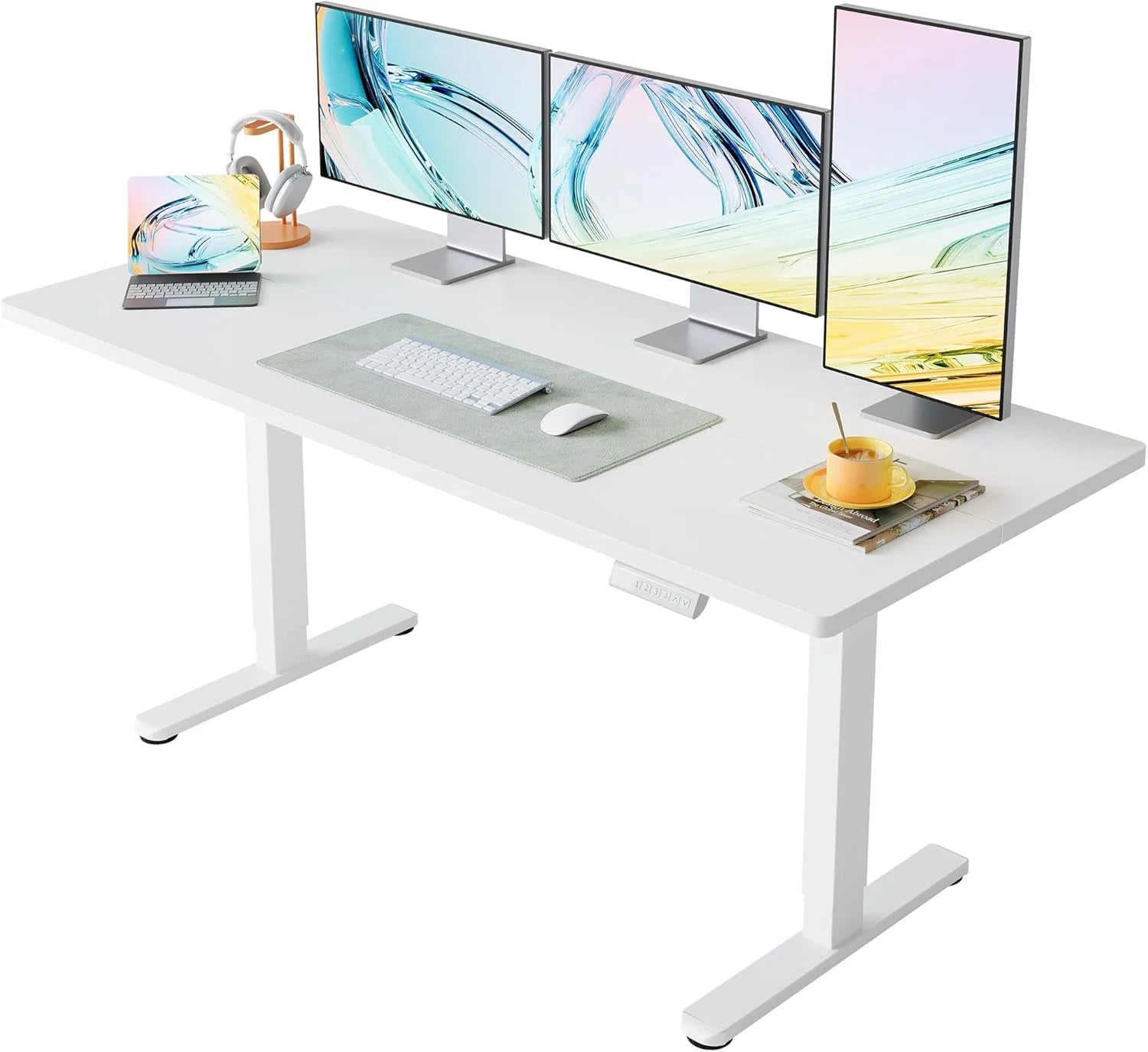Special HUANUO 32 Small Electric Standing Desk Adjustable Height, 4 Memory Height Settings - Image 40