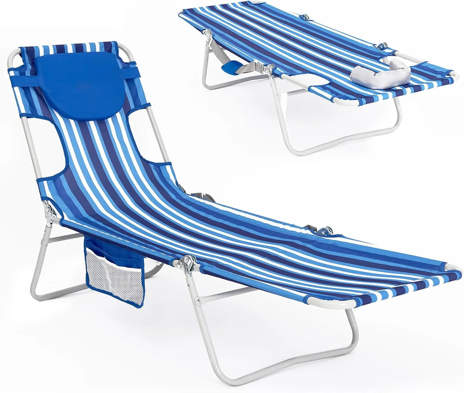 Special WEJOY Folding Tanning Chair with Face Hole, 5-Position Face Down Beach Lounge Chair for Sunbathing - Image 5