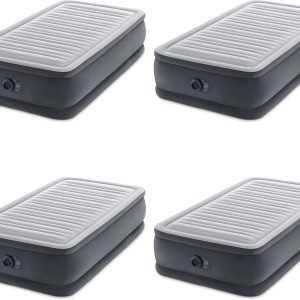 Special 64417ED 22in Queen Dura-Beam Comfort Plush High-Rise Inflatable Air Mattress with Built in Pump for Travel