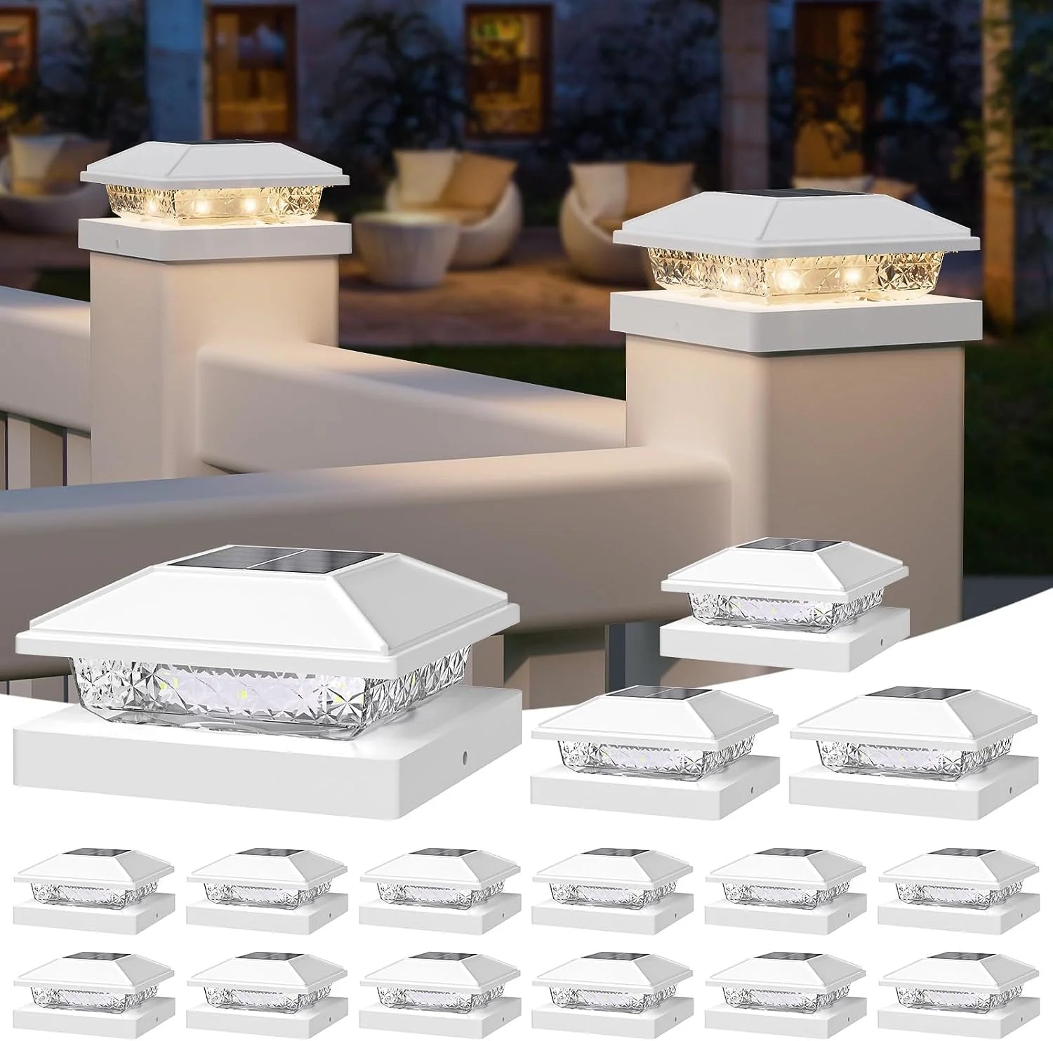 Special Solar Post Cap Lights, 4×4 Post Solar Light Cool White, White 12 Pack ” For Home Projects - Image 18