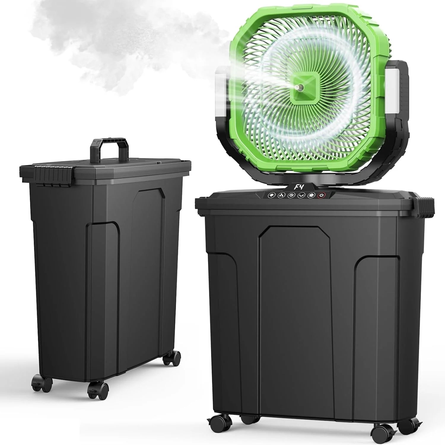 Special Ausic Outdoor Misting Fan for Outside, 5 Gal 12 Pro Portable Mister Fan with Water Box, 30000mAh Rechargeable Cooling - Image 3