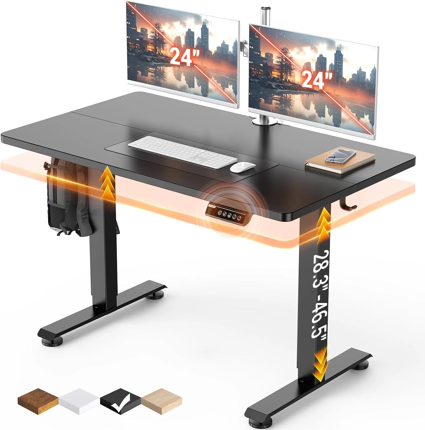 Special Veken 47.2 Inch Large Electric Standing Desk, Gaming Table, Height Adjustable Sit Stand Up Computer Tables for Home - Image 2