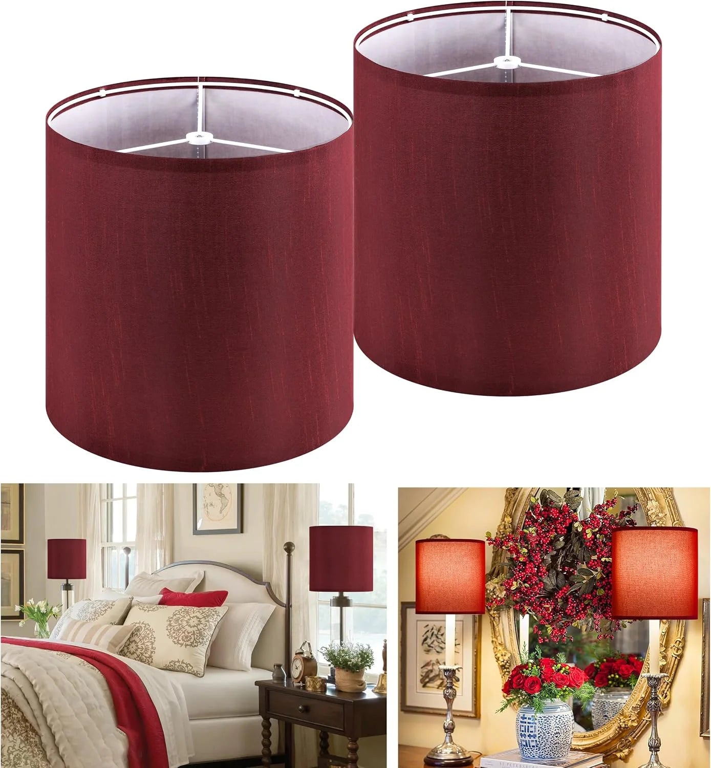 Special 1 Pc Striped Lamp Shade for Table Lamps, Modern Replac Lampshade Drum Fabric Deco - Image 6