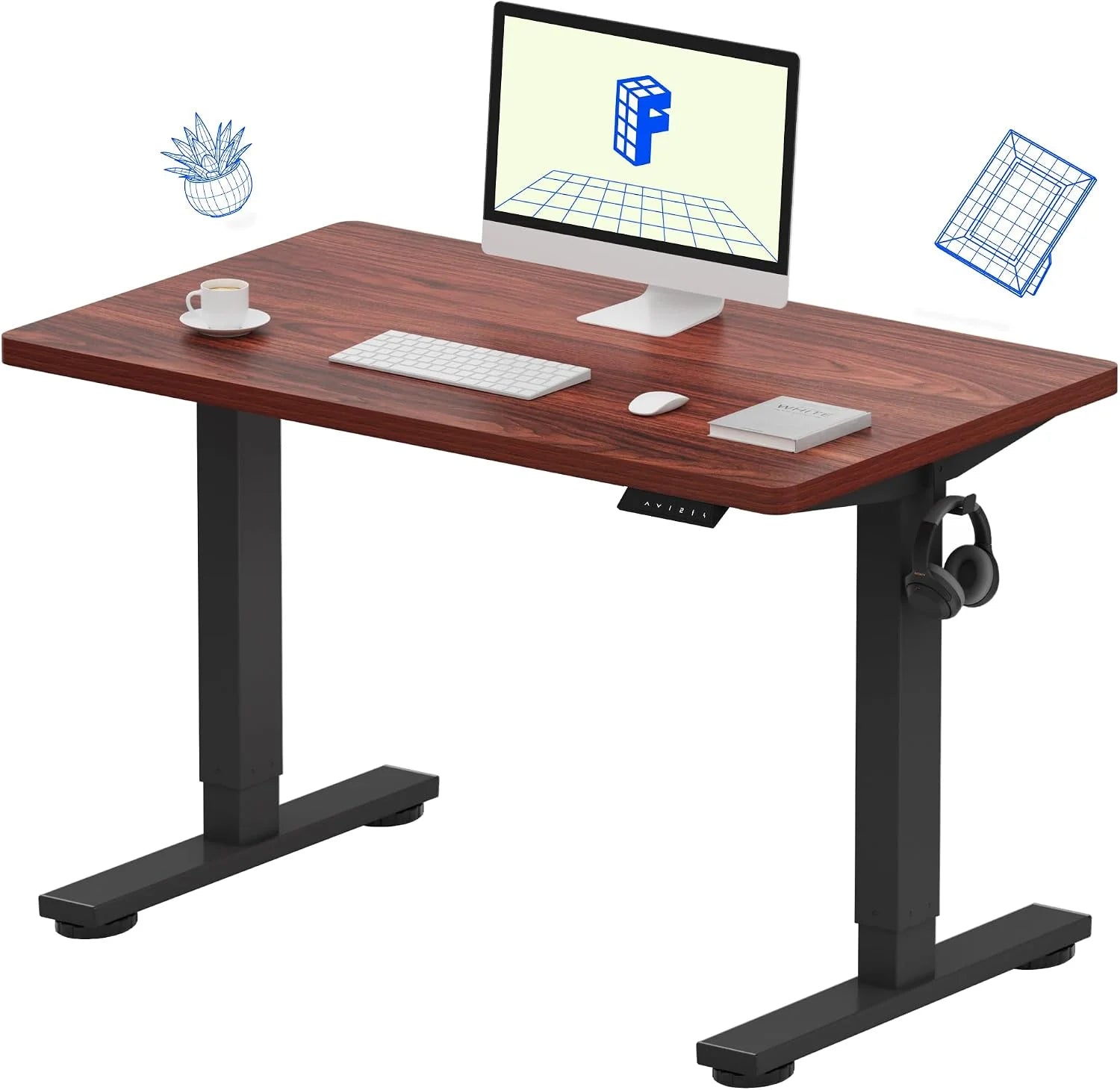 Special FLEXISPOT EN1 One-Piece Standing Desk, Electric Adjustable with 4 Memory Presets, 176 LBS Capacity, 48×24 Black - Image 21