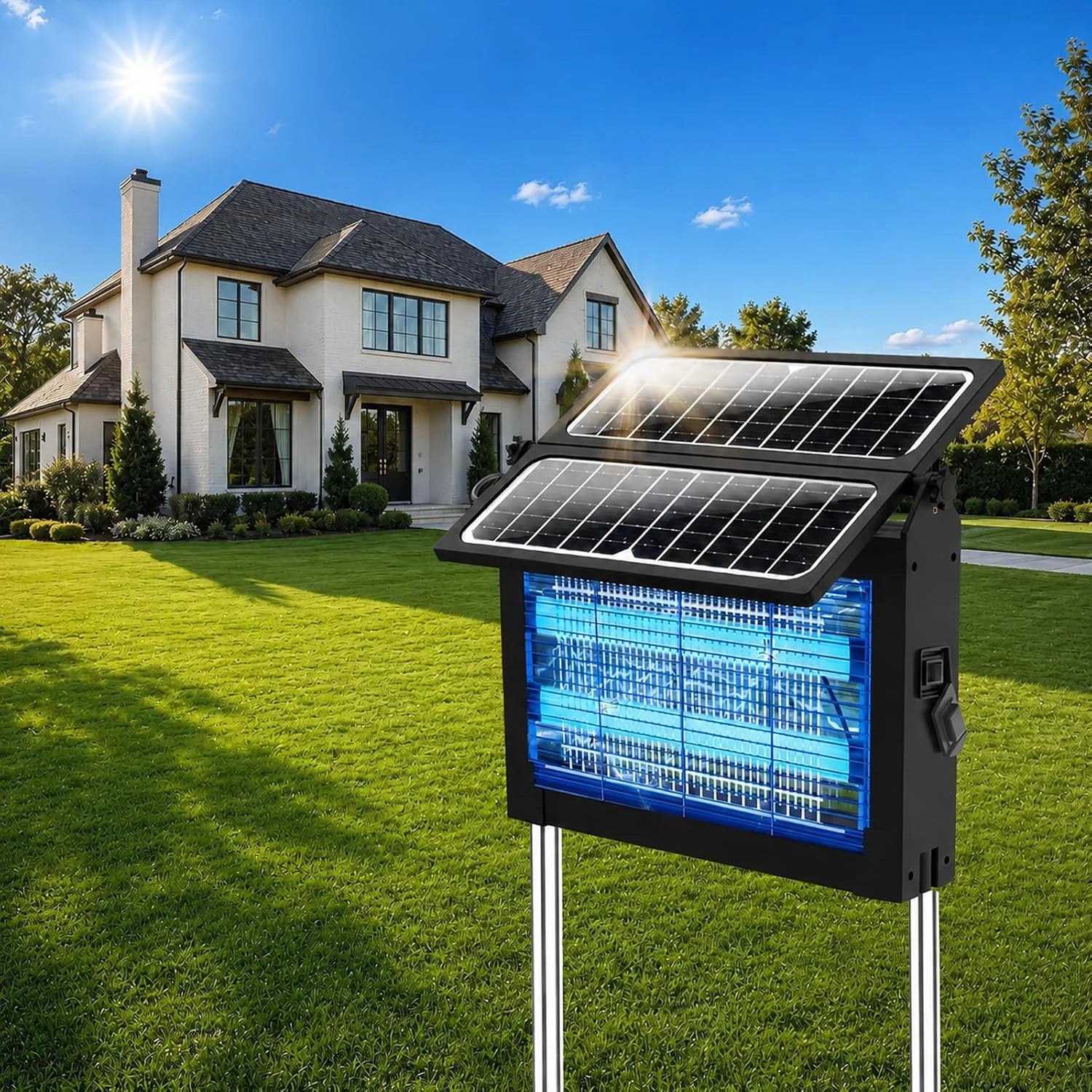 Special Solar Bug Zapper Outdoor, 4500V Mosquito Zapper Fly Trap for Patio, 10W Solar Panel, IPX5 Waterproof - Image 8