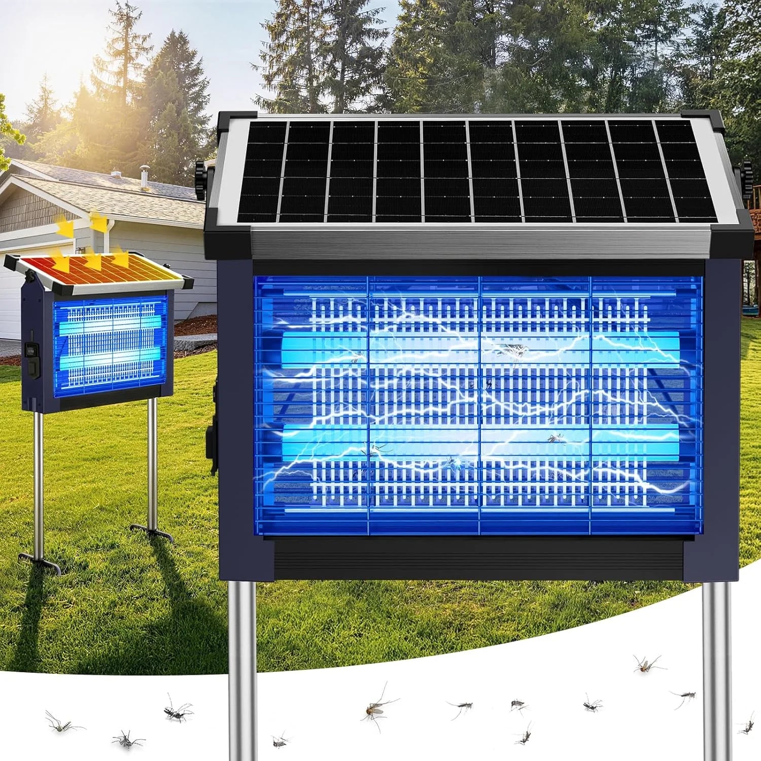 Special Solar Bug Zapper Outdoor, 4500V Solar Mosquito Zapper for Outdoor & Indoor, 1/2 Acre Coverage Cordless Rechargeable - Image 3