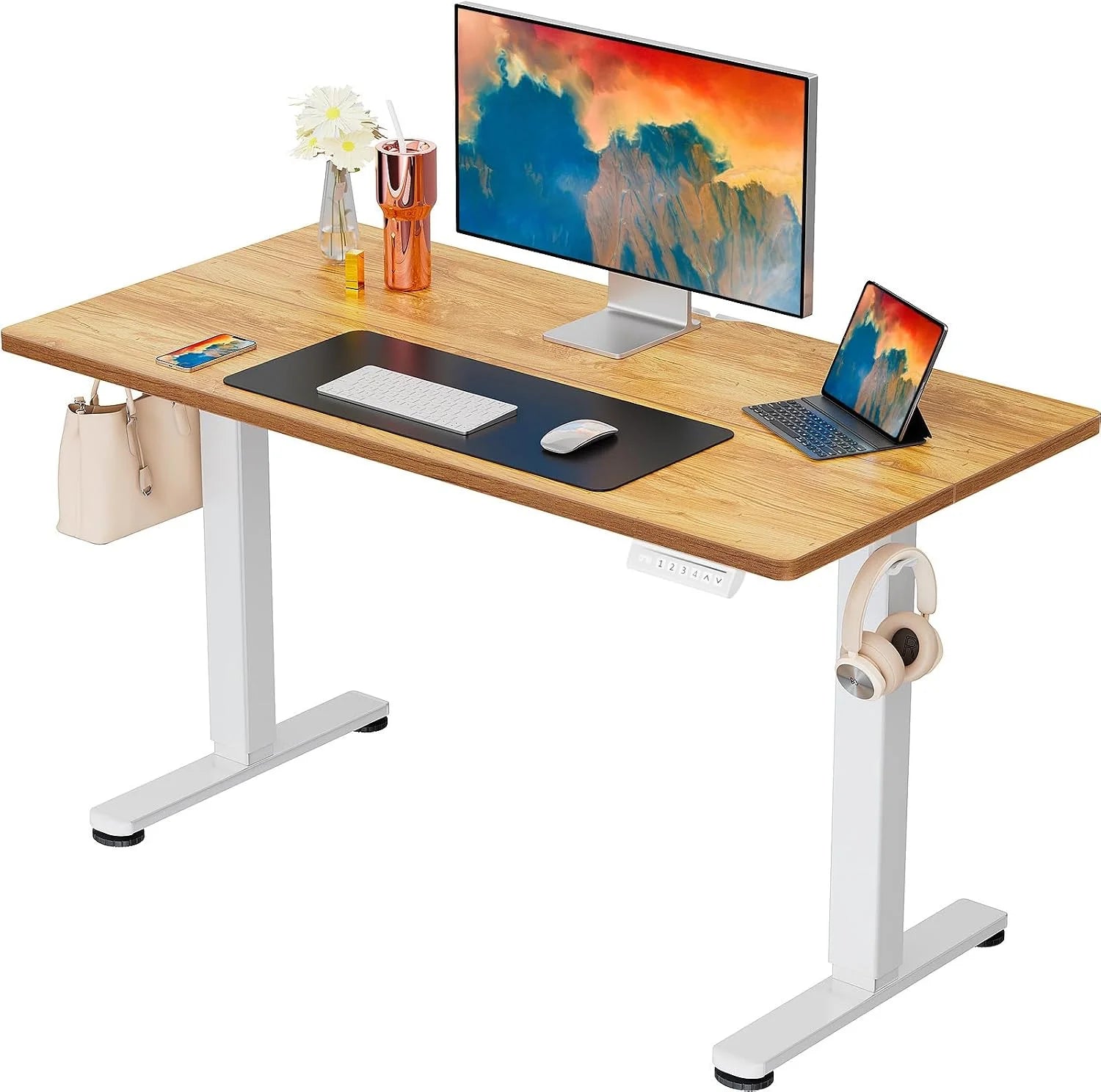 Special Height Adjustable Electric Standing Desk, 48 x 24 Inches Sit Stand up Desk - Image 25