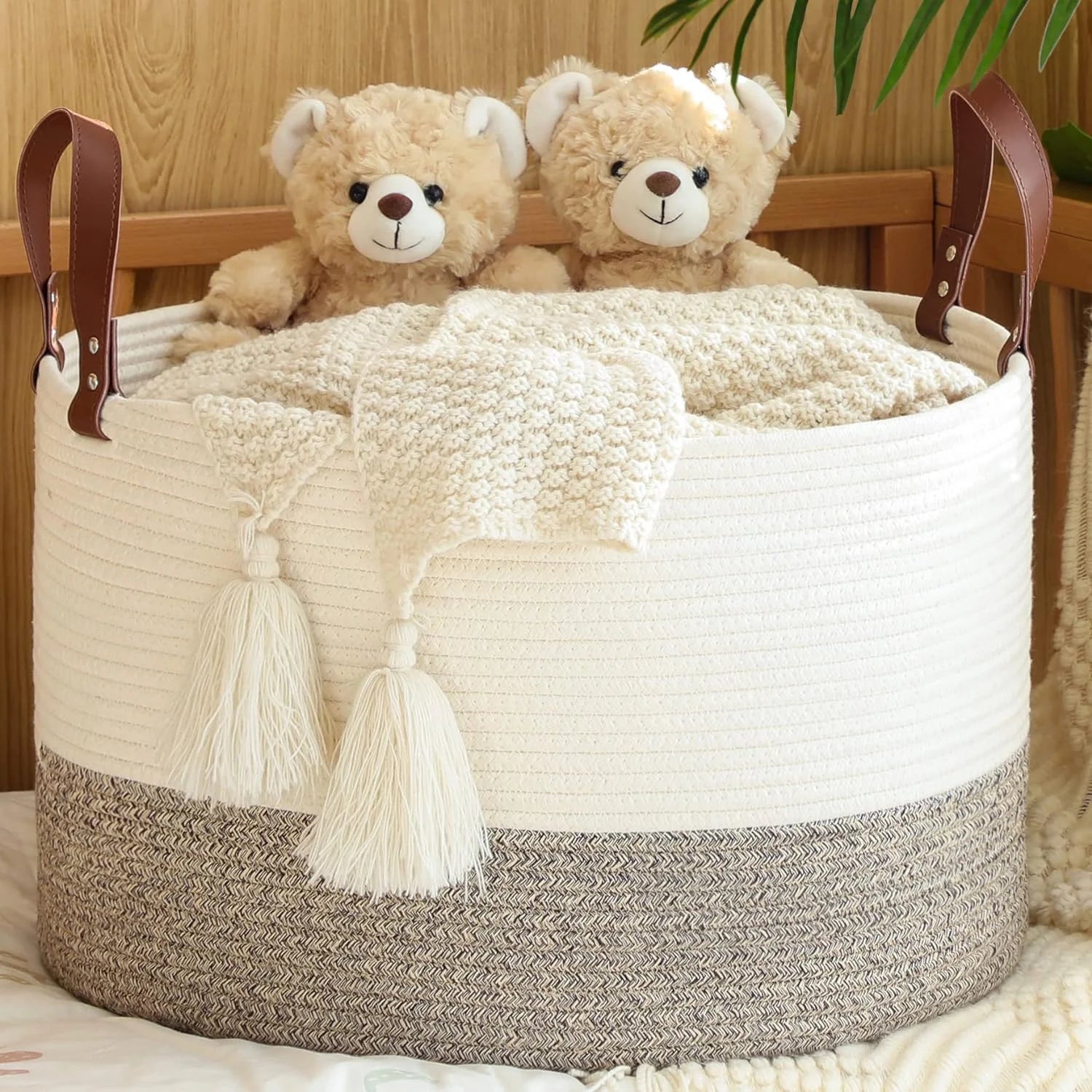 Special Large Blanket Basket with Handles, Storage Basket for Living Room, Extra Large Capacity, Blanket Storage, Laundry - Image 16