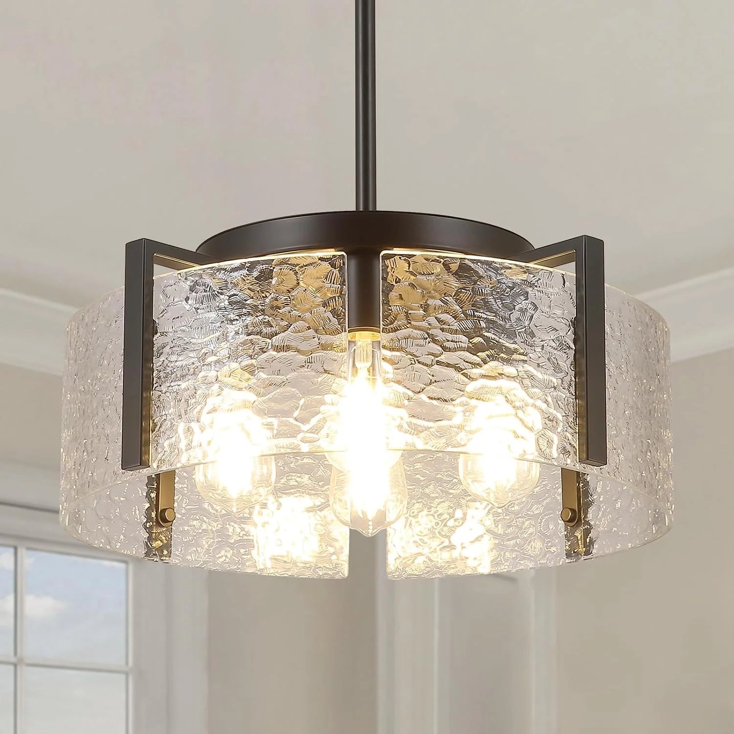 Special Chandeliers for Dining Room Light Fixture, Adjustable Glass Modern Farmhouse Chandelier for Entryway - Image 3
