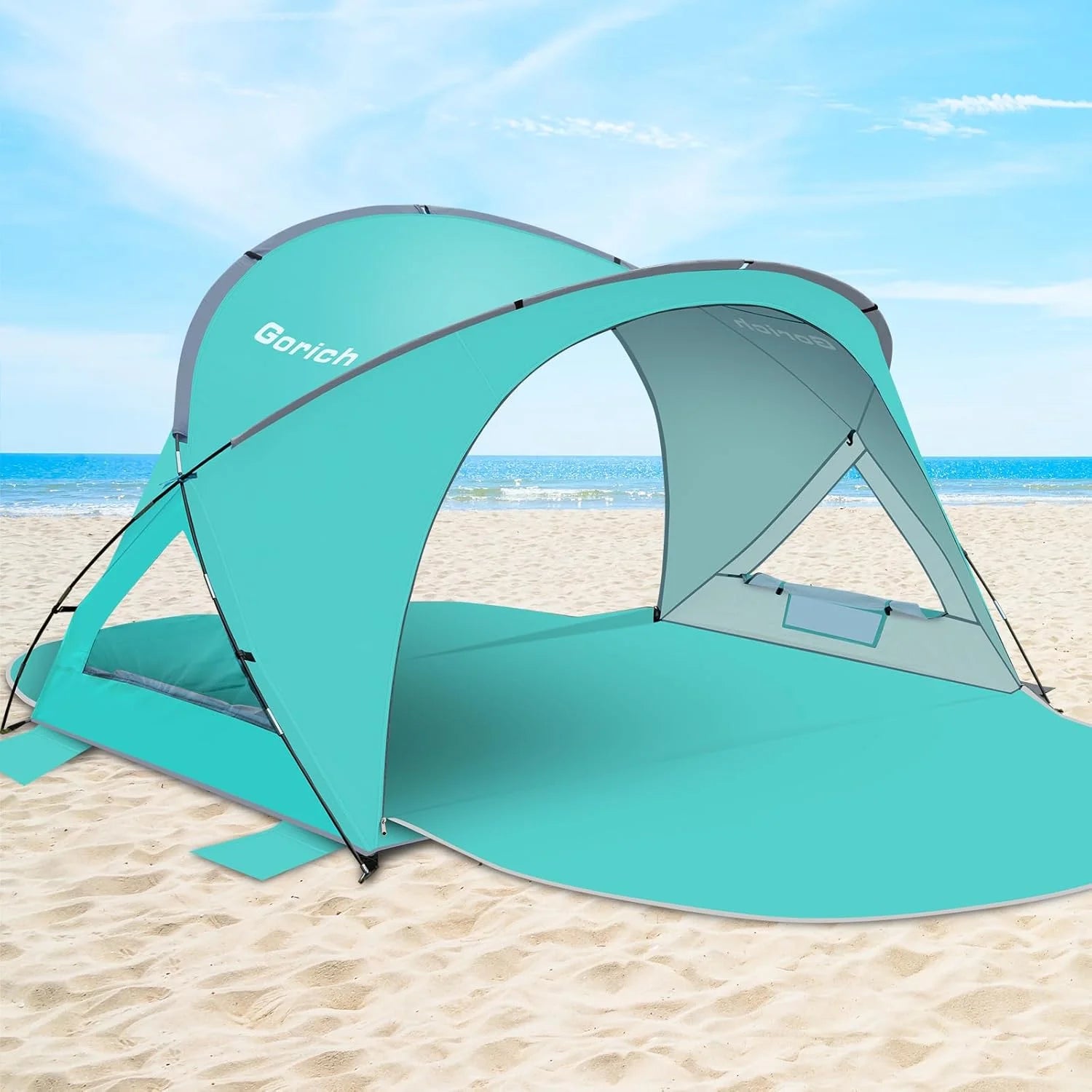 Special Gorich Beach Tent Sun Shelter with UPF50+ UV Protection for 1-2/3/4-5/6-7 Person, Lightweight & Portable Beach Shade - Image 2