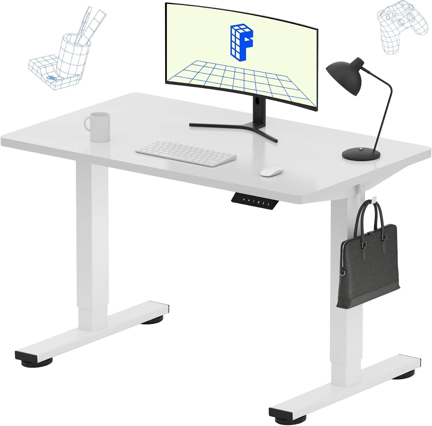 Special FLEXISPOT EN1 One-Piece Standing Desk, Electric Adjustable with 4 Memory Presets, 176 LBS Capacity, 48×24 Black - Image 18
