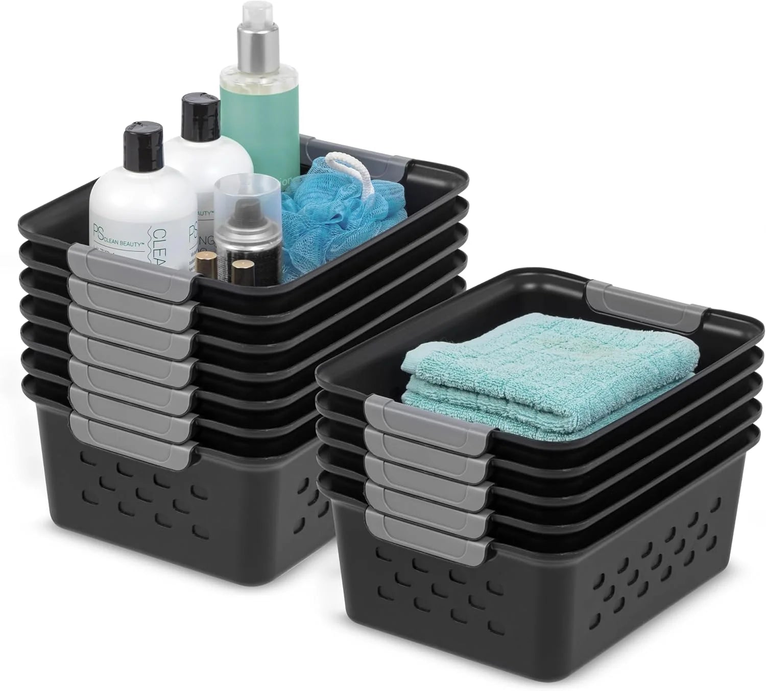 Special Small Plastic Storage Basket, Black, Organize pantry items, office supplies, crafts, accessories, and household - Image 6