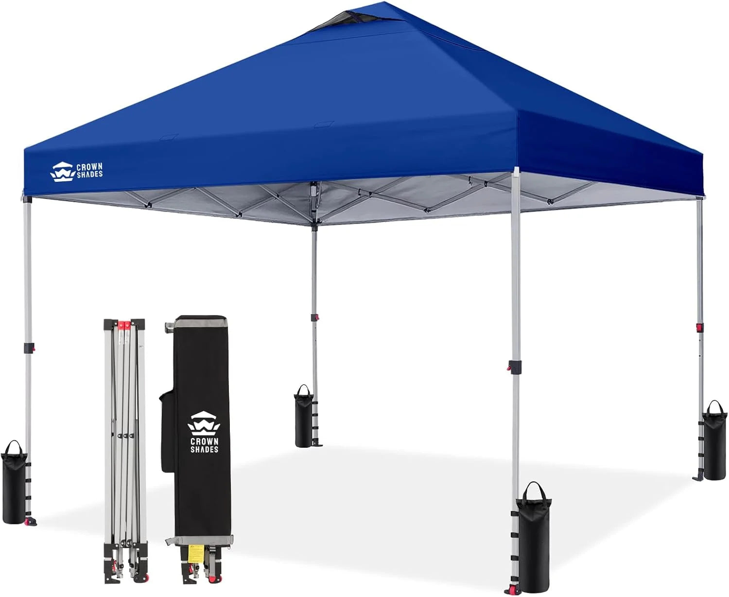 Special CROWN SHADES 10×10 Pop Up Canopy, Patented CenterLok One Push Tent Canopy, 8 Stakes, 4 Ropes (10×10 - Image 28