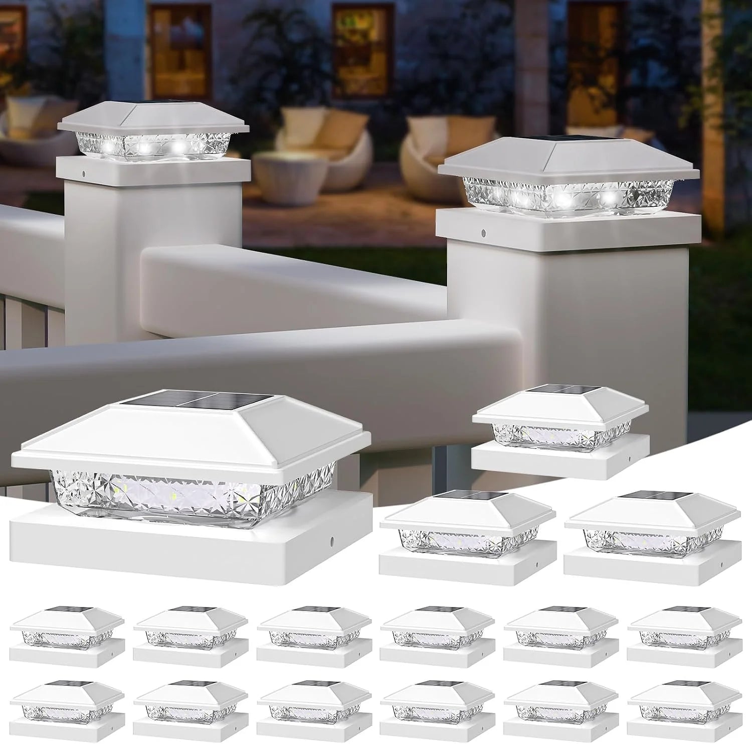 Special Solar Post Cap Lights, 4×4 Post Solar Light Cool White, White 12 Pack ” For Home Projects - Image 13