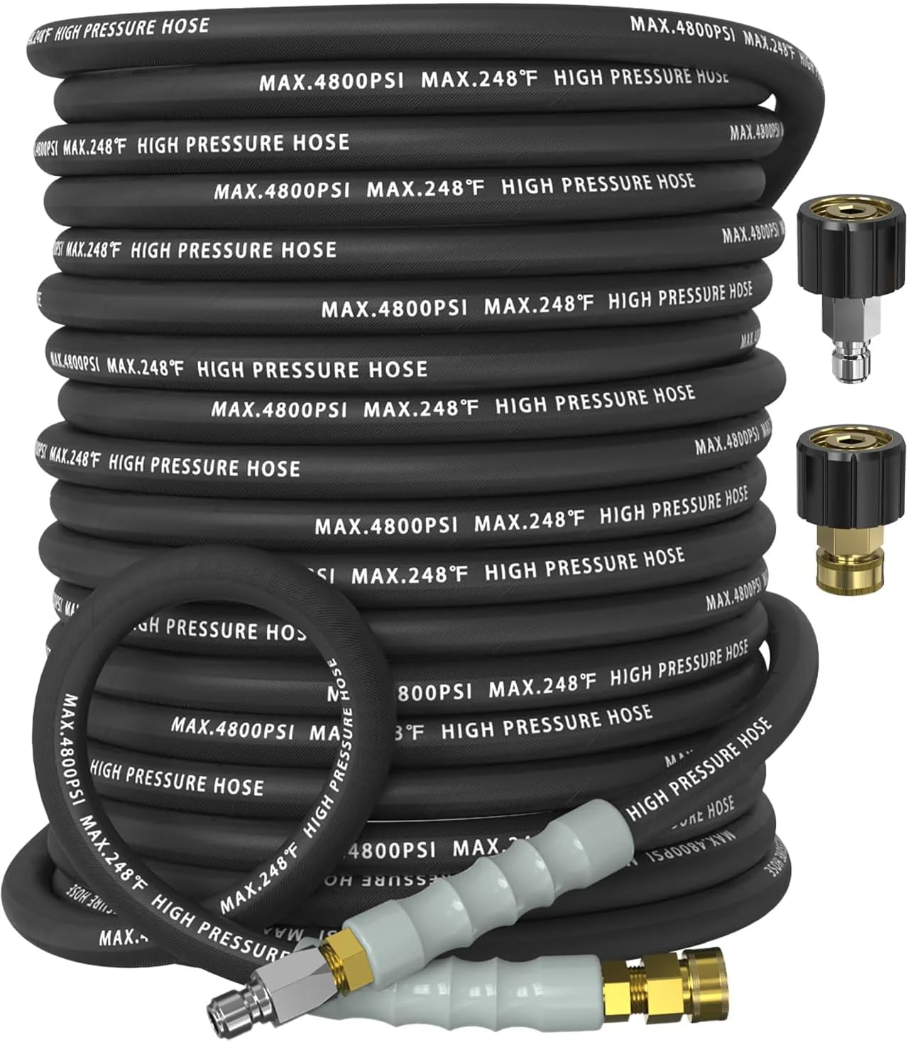 Special 3/8 Pressure Washer Hose 50FT 4800 PSI, Kink Resistant Steel Braided Layer & NonMarking Rubber for Hot/Cold - Image 8