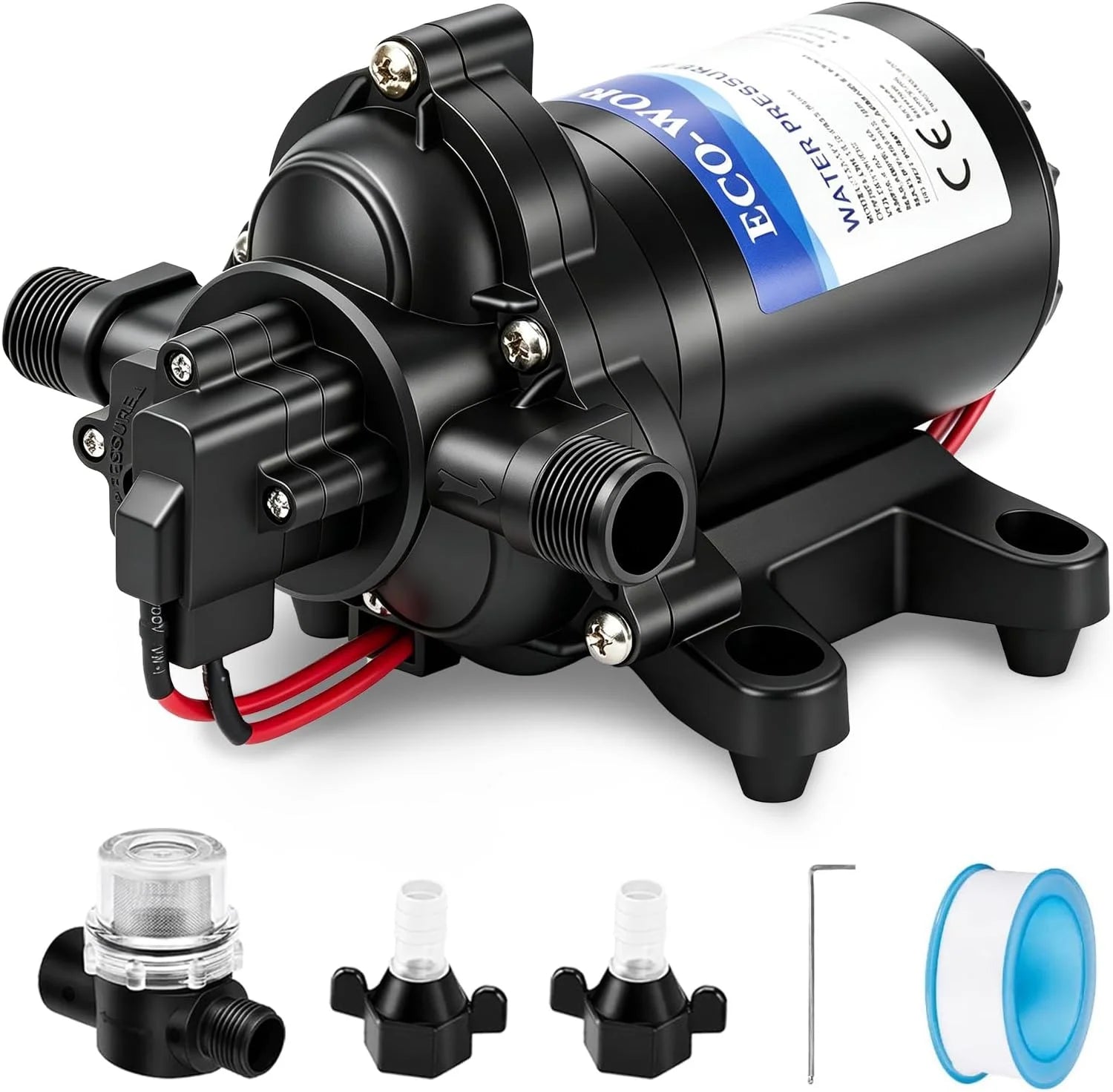 Special 33-Series Industrial Water Pressure Pump 110V AC 4.0GPM 50PSI RV Fresh Water Diaphragm Pump include Garden - Image 2