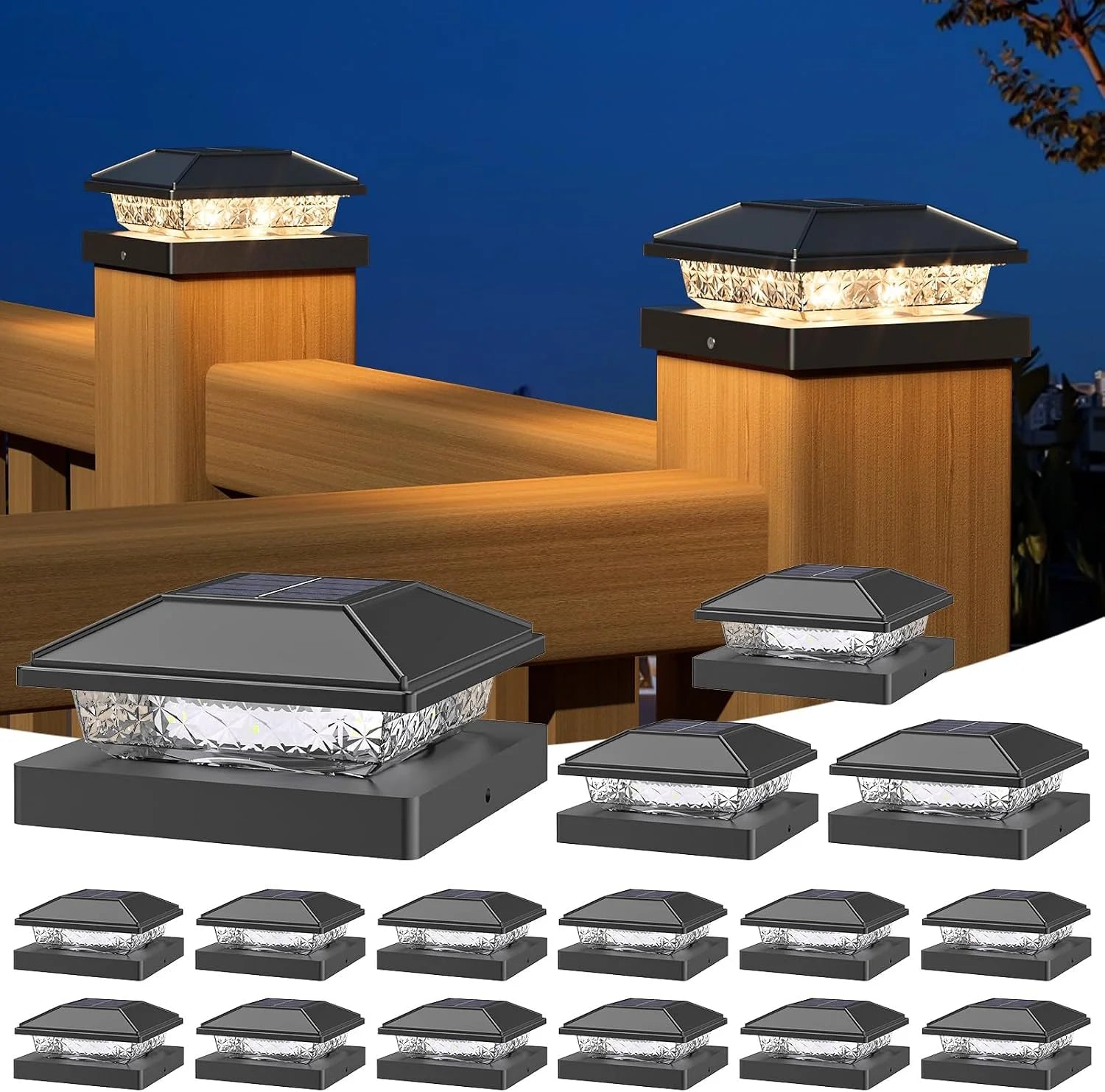 Special Solar Post Cap Lights, 4×4 Post Solar Light Cool White, White 12 Pack ” For Home Projects - Image 11