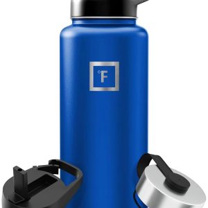 Special FLASK 32 oz Wide Mouth Water Bottle with 3 Lids