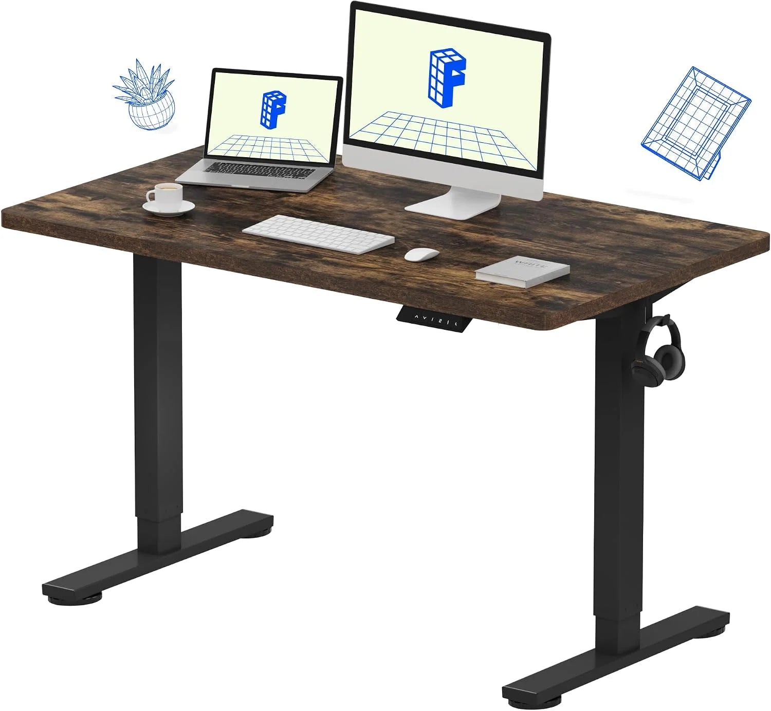 Special FLEXISPOT EN1 One-Piece Standing Desk, Electric Adjustable with 4 Memory Presets, 176 LBS Capacity, 48×24 Black - Image 31