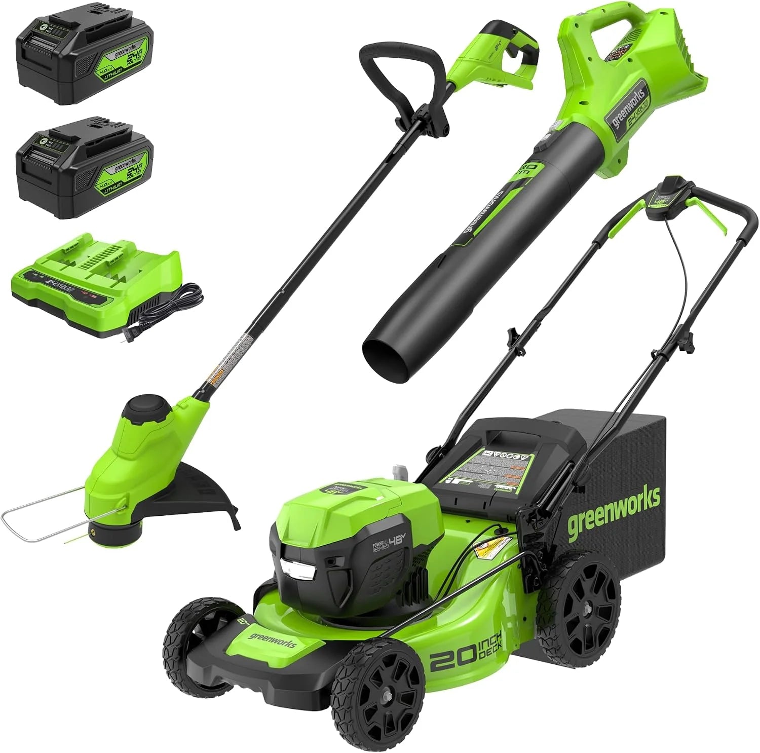 Special 48V 20 in Mower/Blower/Trimmer Kit, (2) 4.0 Ah Battery Kit – For Home Projects - Image 2