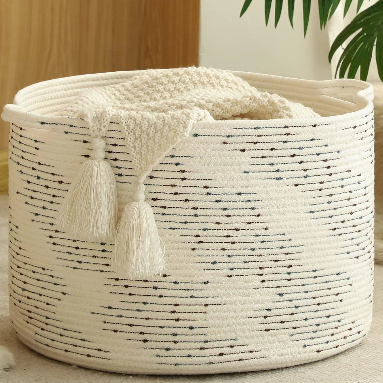 Special Large Blanket Basket with Handles, Storage Basket for Living Room, Extra Large Capacity, Blanket Storage, Laundry - Image 26