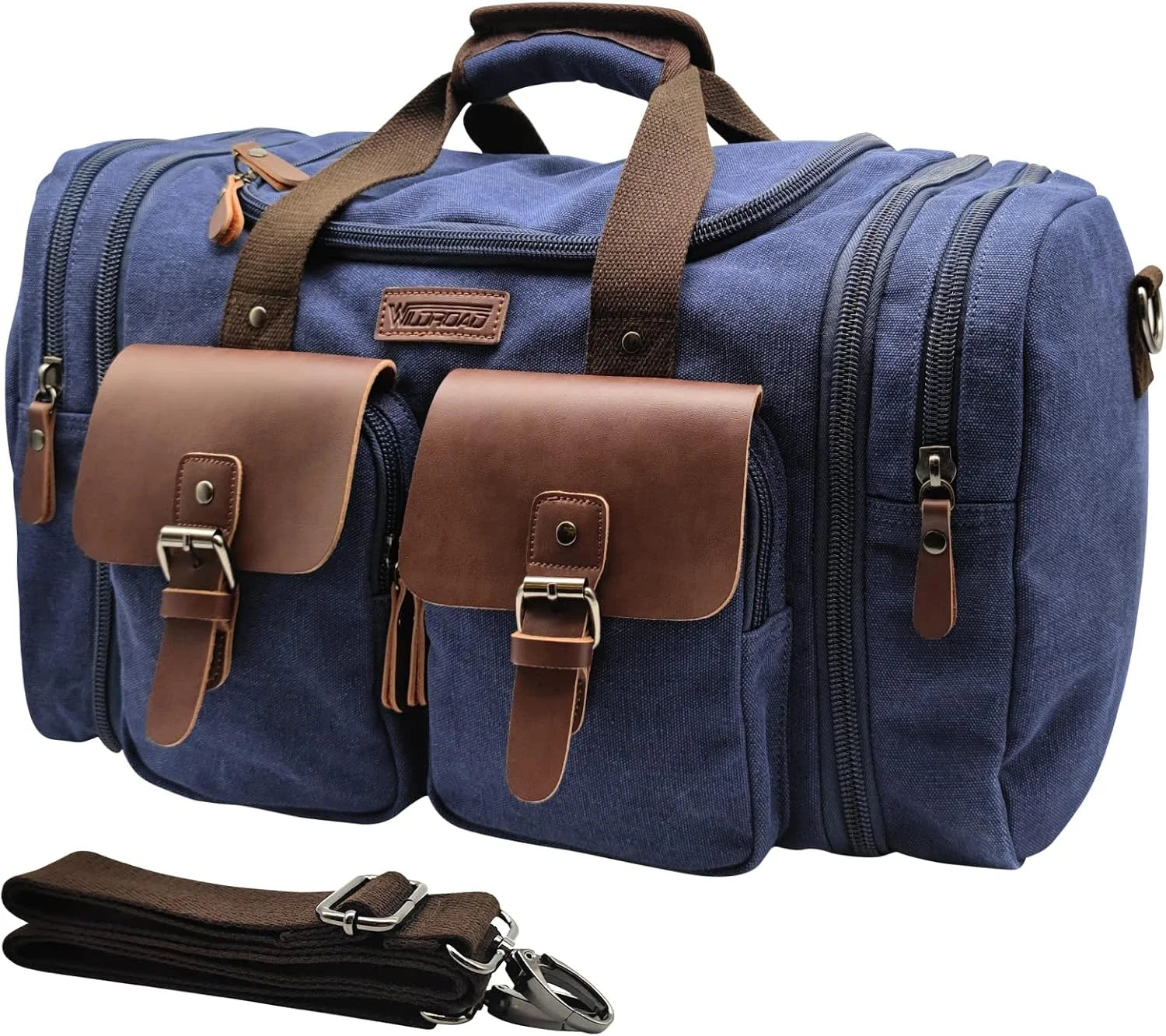 Special Wildroad Waxed Canvas Duffle Bag ” 50L Waterproof Weekender Overnight Travel Bag - Image 7