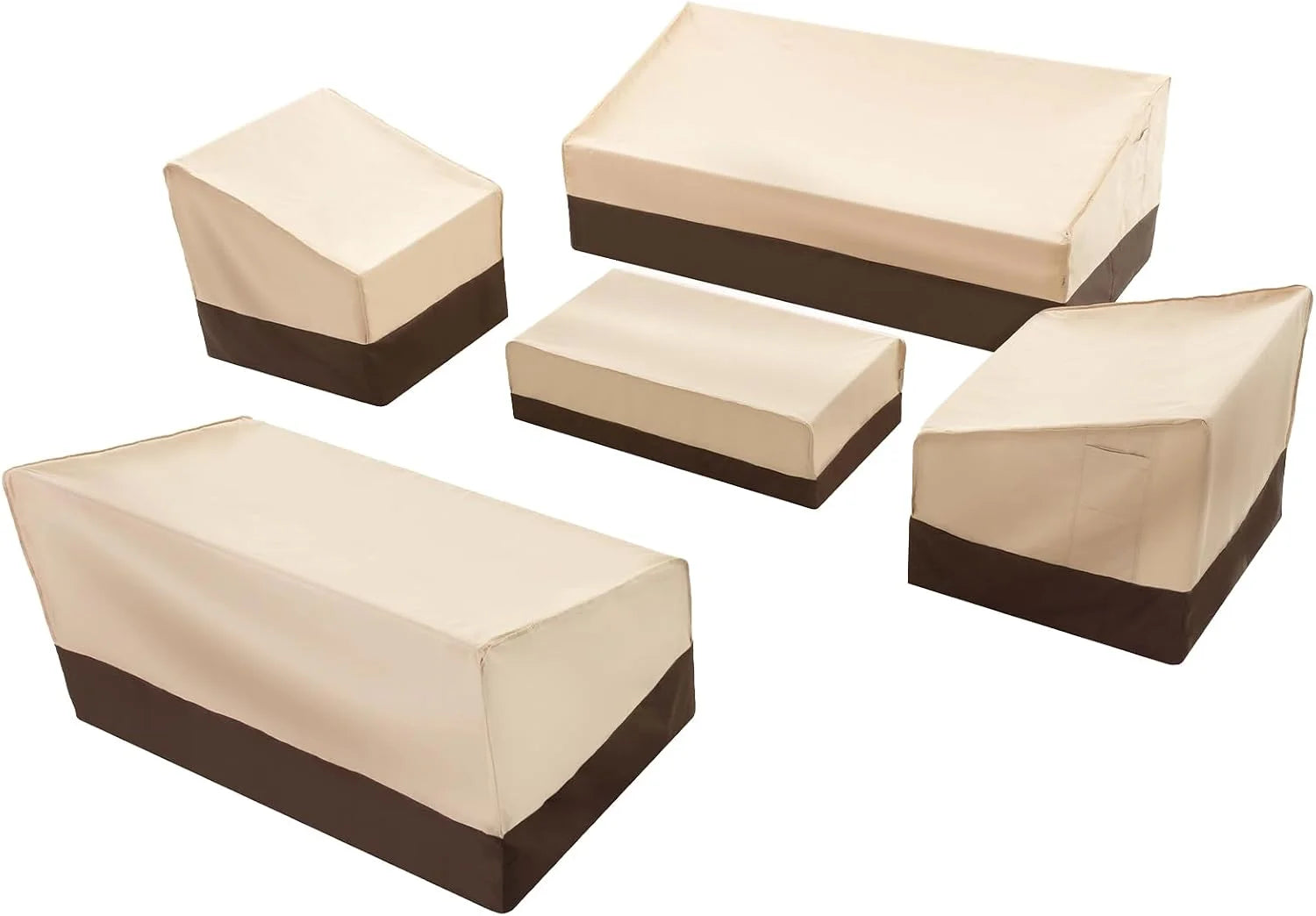 Special loriano Patio Furniture Cover Set, 5 Piece Outdoor Furniture Cover Waterproof, 600D Heavy Duty Lawn Patio Set Covers
