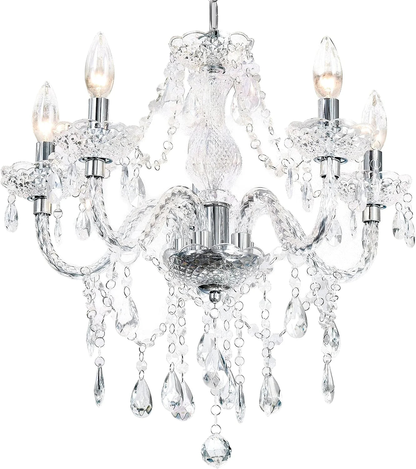 Special Crystal Clear Chandelier 5-Light Pendant Ceiling Lighting Fixture - Image 7