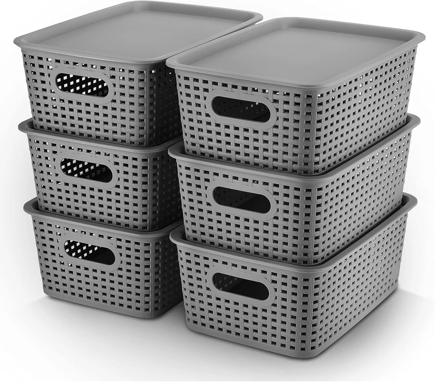 Special Storage Bins Plastic Storage Baskets With Lid Small Baskets for Organizing Stackable Storage Container Organizer - Image 2