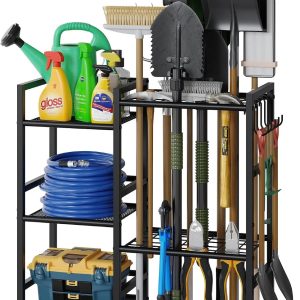 Special Garden Tool Organizer with Large Hooks, Garage Storage Rack ” For Garage Organization