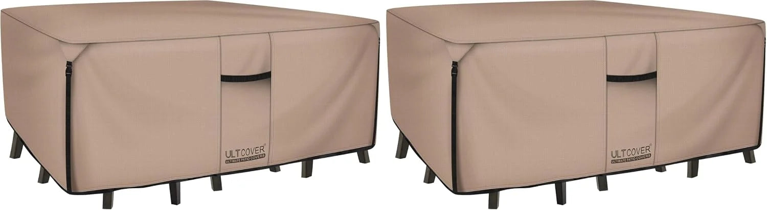 Special 600D Tough Canvas Heavy Duty Rectangular Patio Table and Chair Cover - Image 2
