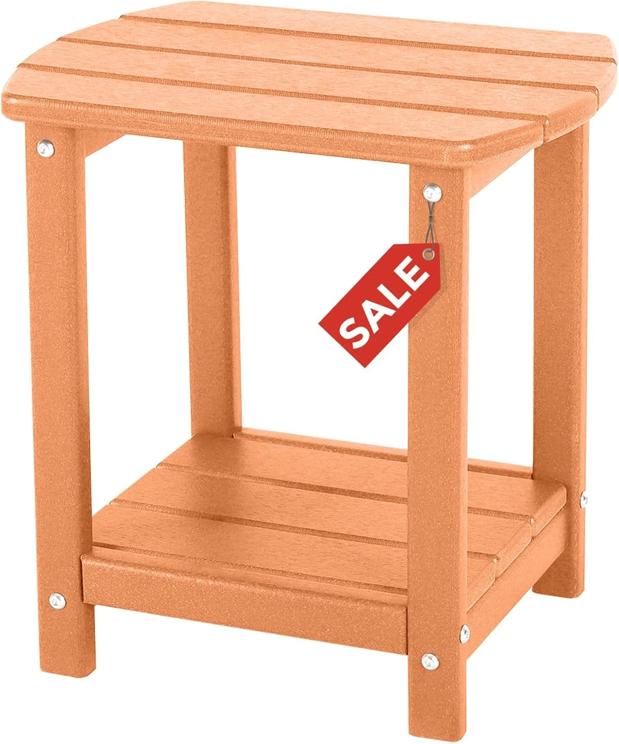 Special Adirondack Square Outdoor Side Table,2-Tier Storage Patio Side Table - Image 21