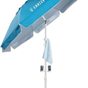 Special AMMSUN Shade Umbrella, Premium Portable Umbrella with Stand, 6.5ft Lightweight Free Standing Canopy for Sporting Games