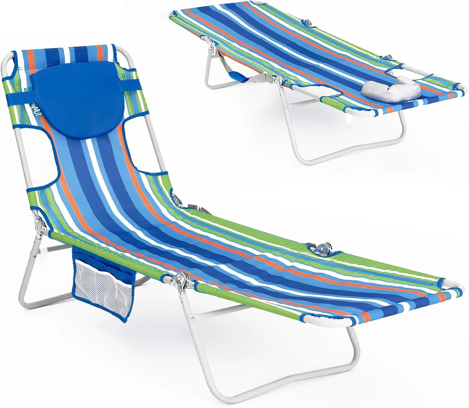Special WEJOY Folding Tanning Chair with Face Hole, 5-Position Face Down Beach Lounge Chair for Sunbathing - Image 2