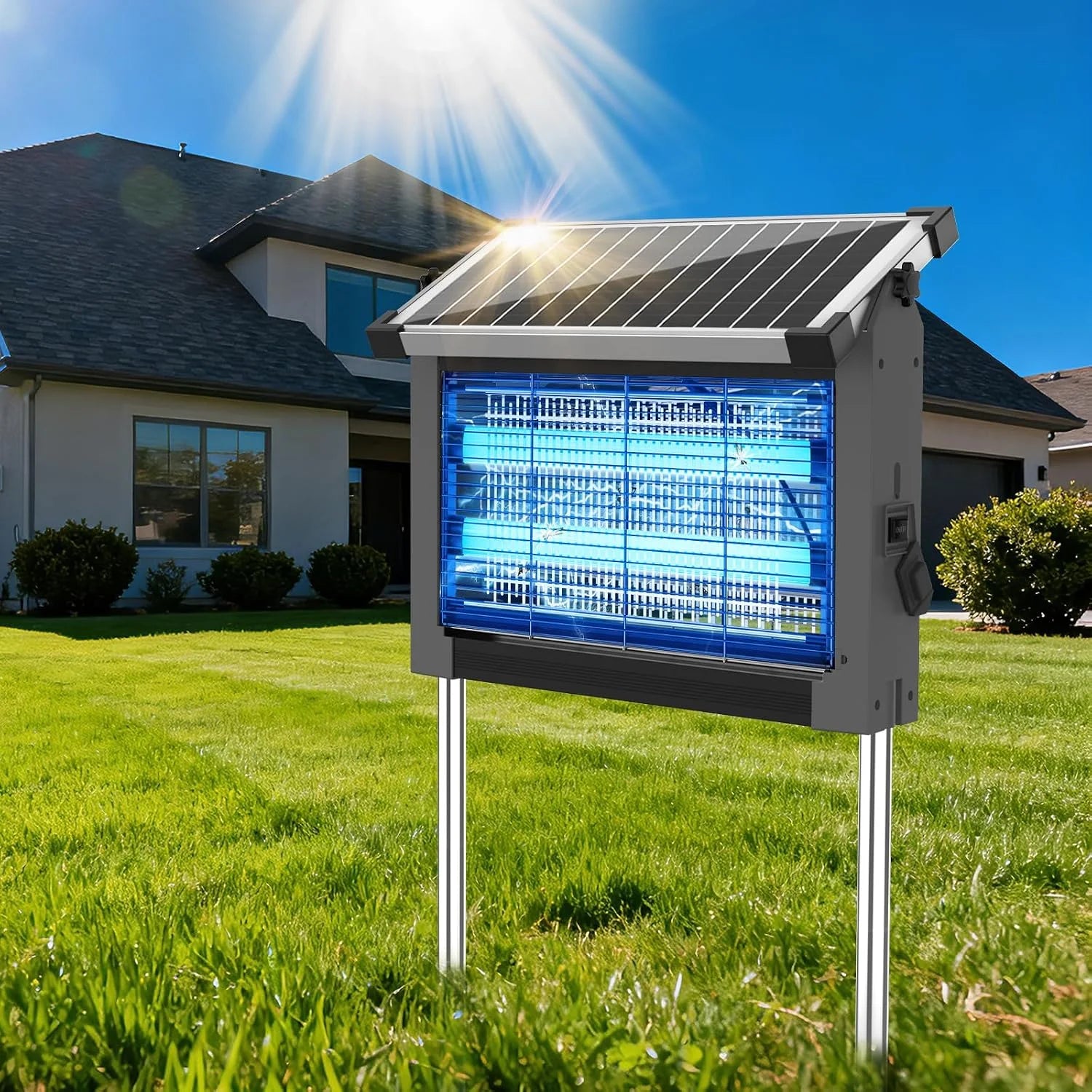 Special Solar Bug Zapper Outdoor, 4500V Mosquito Zapper Fly Trap for Patio, 10W Solar Panel, IPX5 Waterproof - Image 7