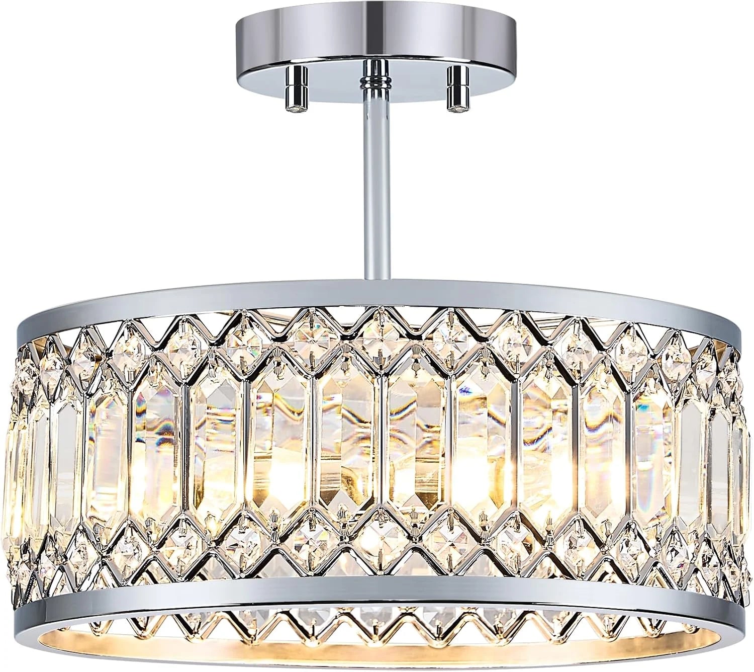 Special Crystal Black Ceiling Light, Modern Semi Flush Mount Ceiling Lighting Fixture - Image 8