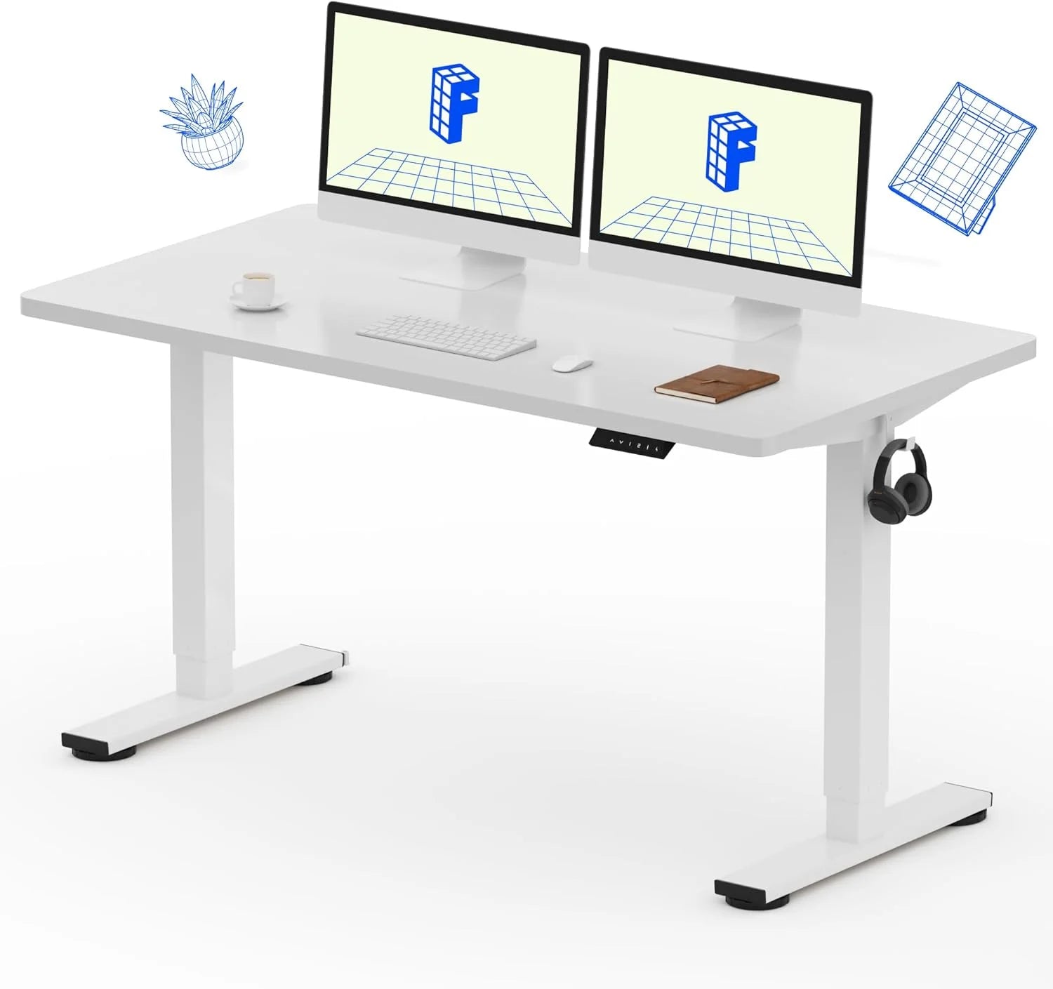 Special FLEXISPOT EN1 One-Piece Standing Desk, Electric Adjustable with 4 Memory Presets, 176 LBS Capacity, 48×24 Black - Image 27