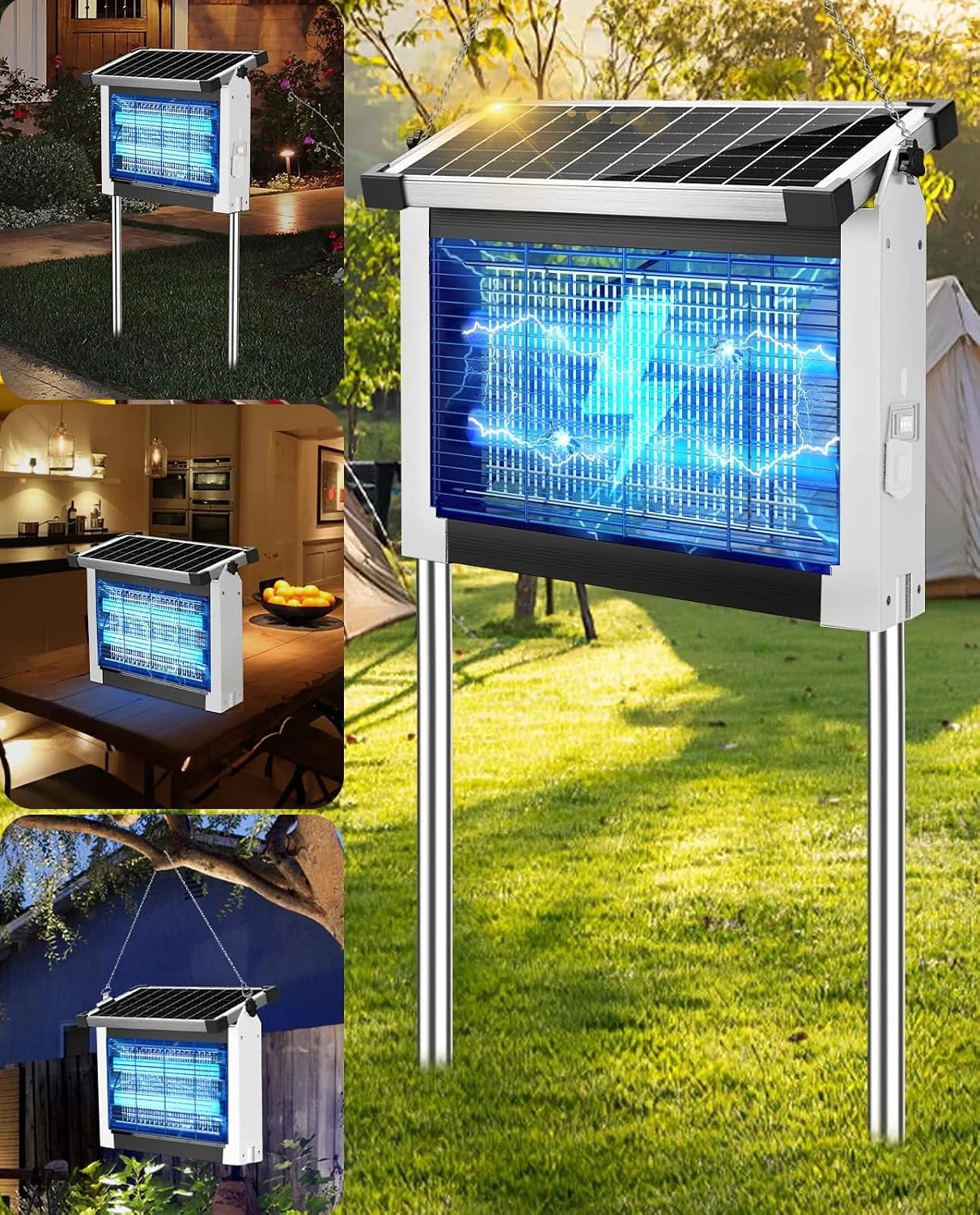 Special Solar Bug Zapper Outdoor, PhatroyYee Mosquito Zapper 4500V, Waterproof Portable Fly Zapper, Rechargeable Electric - Image 2