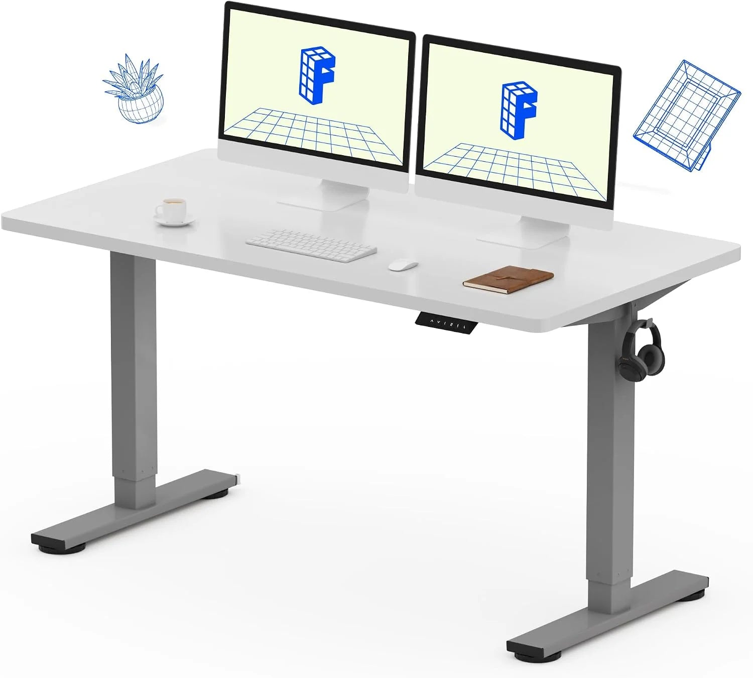 Special FLEXISPOT EN1 One-Piece Standing Desk, Electric Adjustable with 4 Memory Presets, 176 LBS Capacity, 48×24 Black - Image 11
