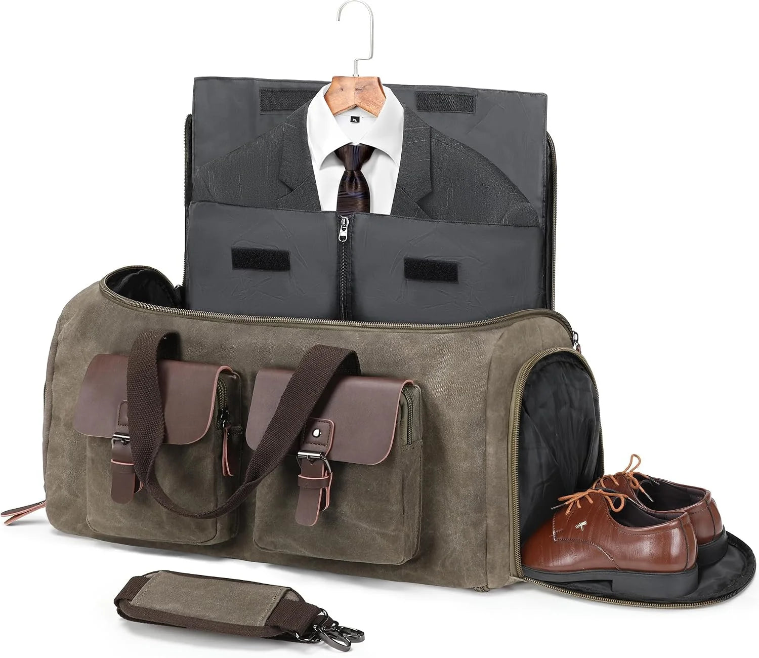 Special Wildroad Waxed Canvas Duffle Bag ” 50L Waterproof Weekender Overnight Travel Bag - Image 4
