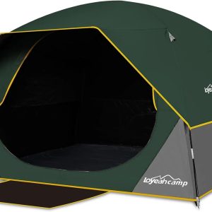 Special Tent 4/6 Person Blackout Camping Tent with Rainfly, Waterproof Portable Double Layer Family Dome Tent