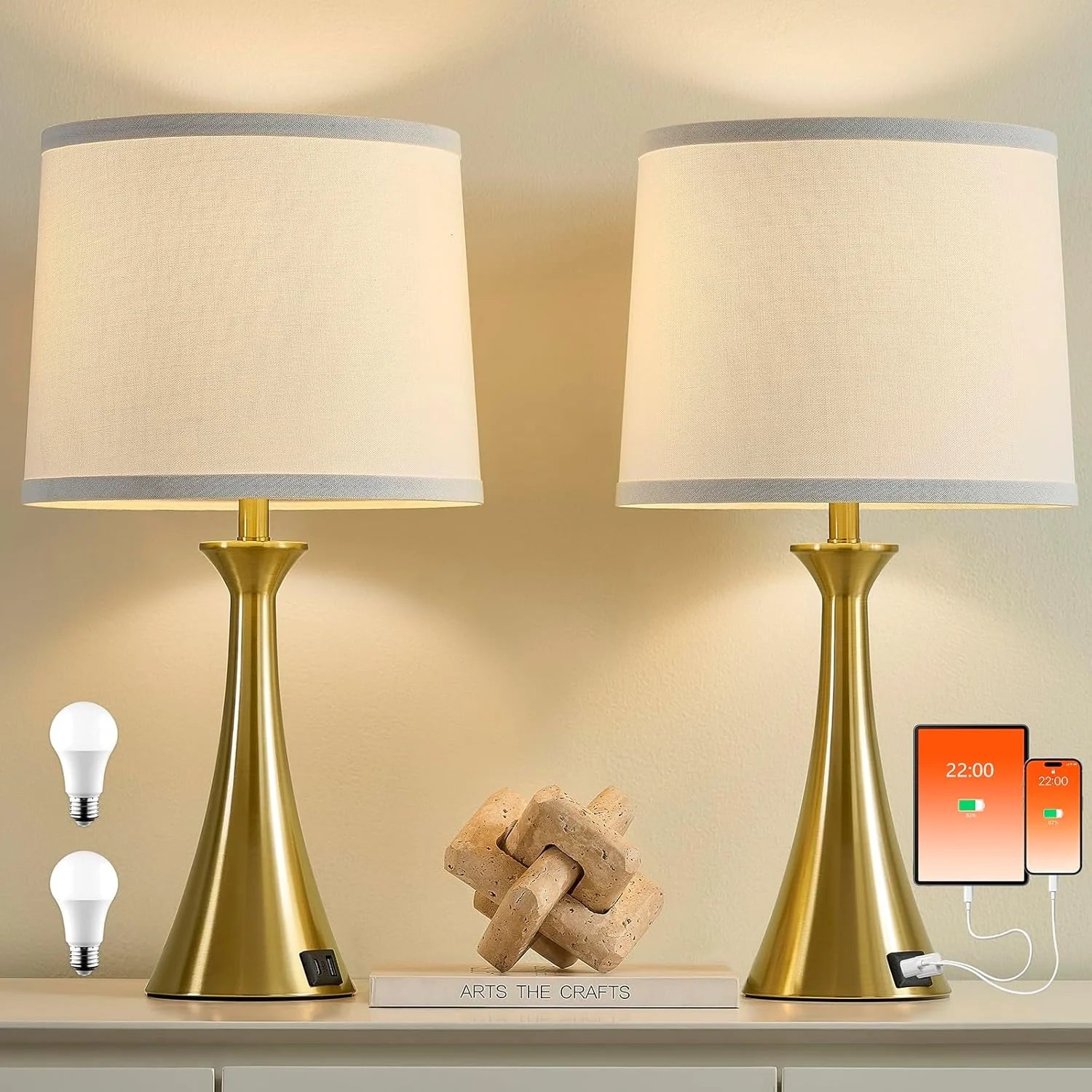 Special Hikczc Touch Lamp for Living Room Bedroom, Dimmable, Bulb Included - Image 2