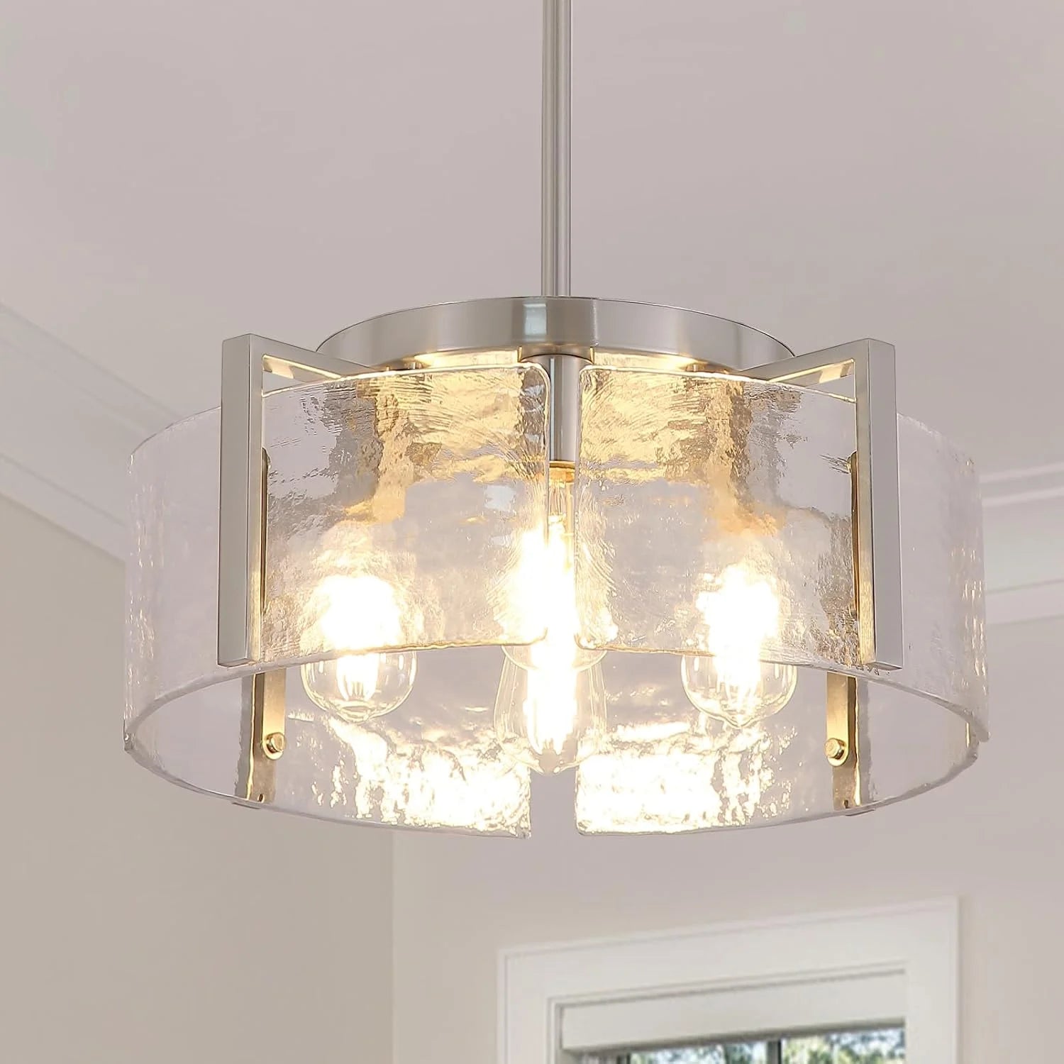 Special Chandeliers for Dining Room Light Fixture, Adjustable Glass Modern Farmhouse Chandelier for Entryway - Image 6