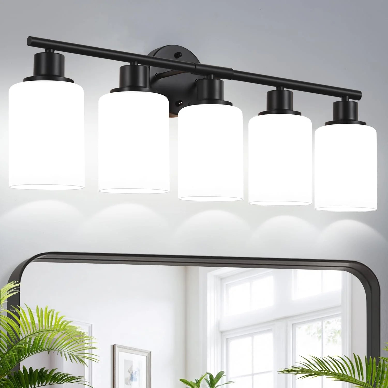 Special Zarbitta 3-Light Bathroom Light Fixtures, 17.23 Black Modern Vanity Lights with Clear Glass Shade - Image 17