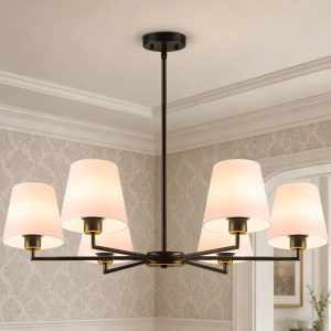 Special Gold Chandeliers for Dining Room, 6 Light
