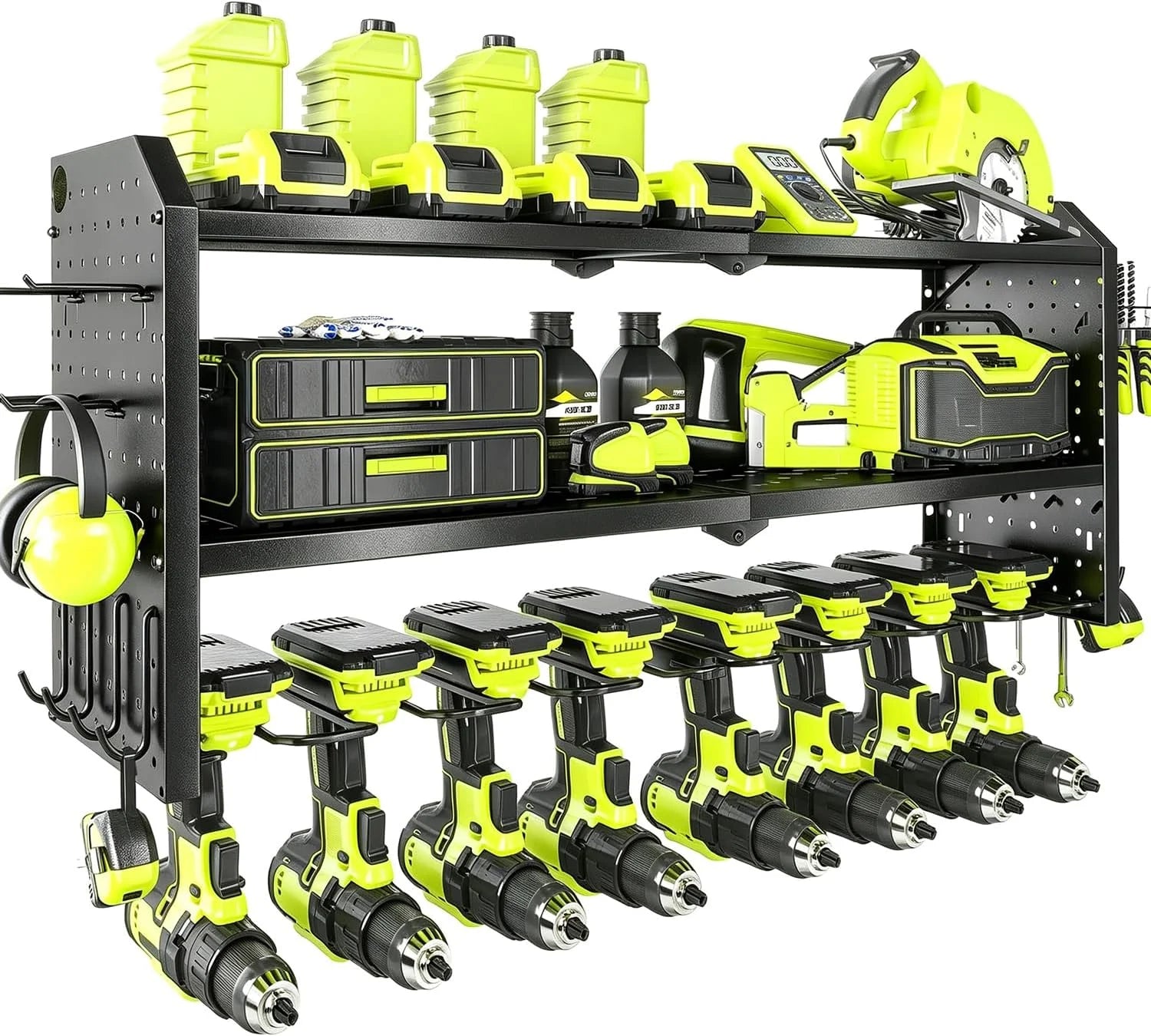 Special Power Tool Organizer, 4 Layer Drill Holders Wall Mount - Image 6