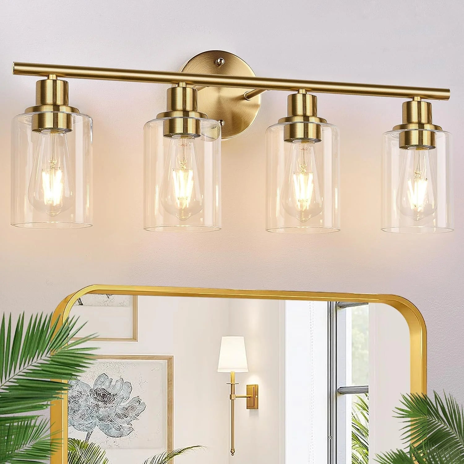 Special Zarbitta 3-Light Bathroom Light Fixtures, 17.23 Black Modern Vanity Lights with Clear Glass Shade - Image 2